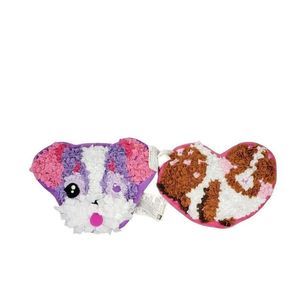 Plusheez Plush Stuffed‎ Toy Animal Pink Purple Girl Bedroom Throw Pillow 10"